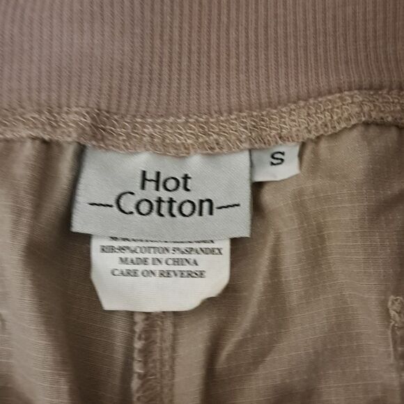 Hot Cotton tan cropped pants size small - Picture 3 of 6